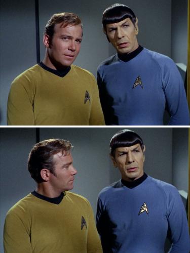 Kirk and Spock talking